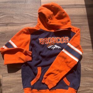 Broncos Kids Orange and Blue Hoodie